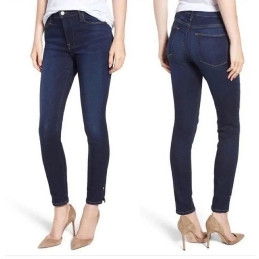 FRAME Denim Le High Slit Hem Skinny Jeans - Size 28